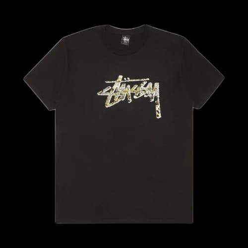 Stussy Cheetah Stock Tee 'Black'