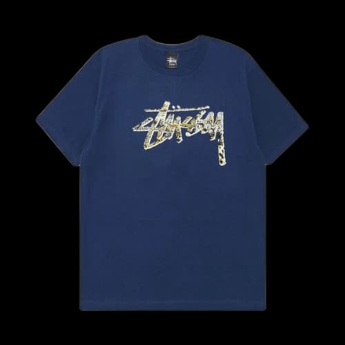 Stussy Cheetah Stock Tee 'Indigo'