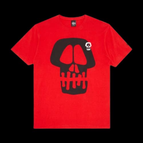 Stussy Jumbo Skull Tee 'Red'
