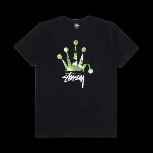 Stussy Camo Crown Tee 'Black'