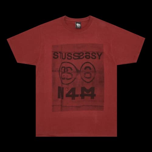 Stussy No.4 Blur Tee 'Dark Red'