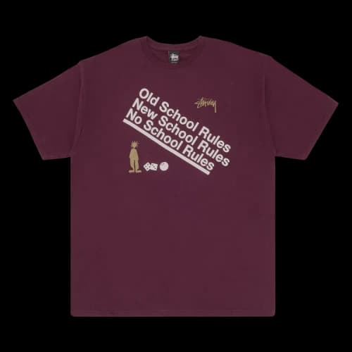 Stussy Rules Tee 'Burgundy'