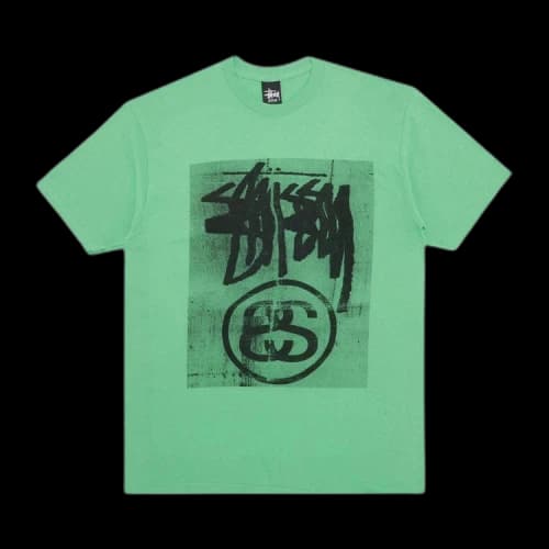 Stussy Stock Link Blur Tee 'Green'