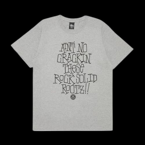 Stussy Ain't No Crackin' Tee 'Grey Heather'