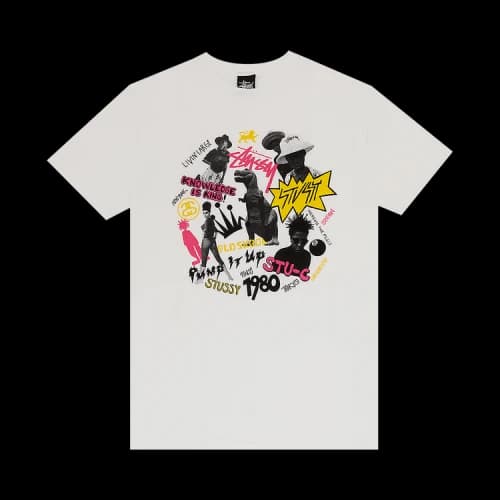 Stussy Punk Collage Tee 'White'