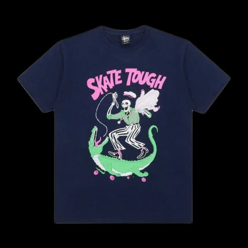 Stussy Skate Skeleton Tee 'Navy'