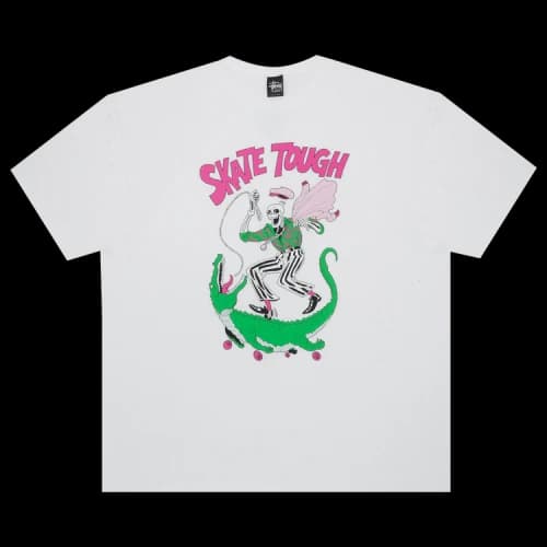 Stussy Skate Skeleton Tee 'White'
