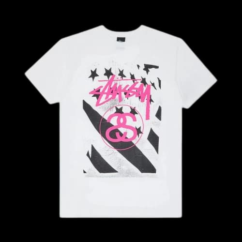 Stussy Flag Tee 'White'