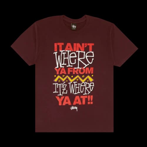 Stussy Where Ya From Tee 'Eggplant'