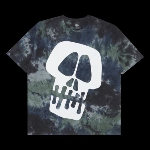 Stussy Big Skull Tie Dye Tee 'Green'