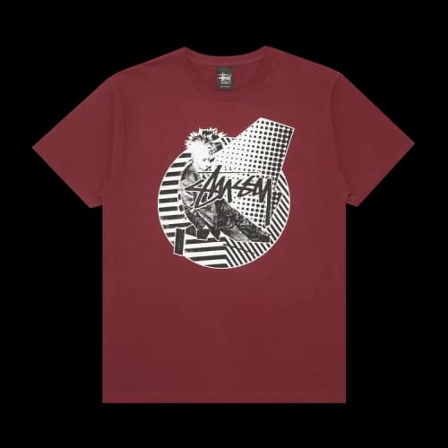 Stussy Punk Mix Tee 'Dark Red'