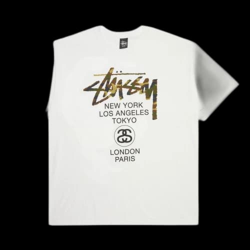 Stussy Camo World Tour Tee 'White'