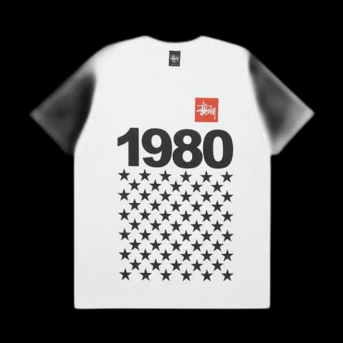Stussy 1980 Stars Tee 'White'