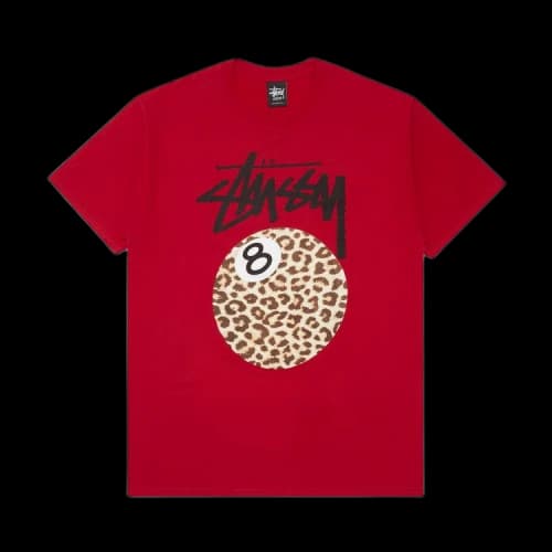 Stussy Cheetah 8 Ball Tee 'Red'