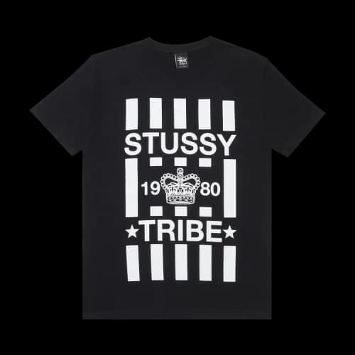 Stussy Crown Stripe Tee 'Black'