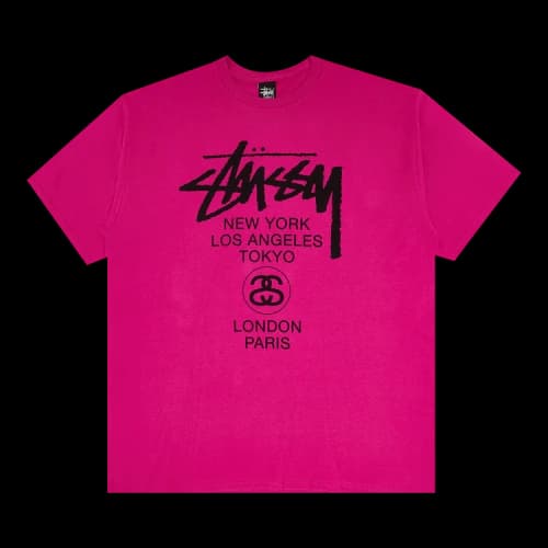 Stussy World Tour Tee 'Berry'