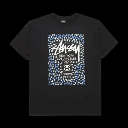 Stussy World Tour Paint Tee 'Black'
