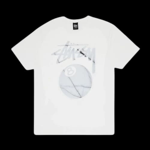 Stussy 8 Ball Marble Tee 'White'