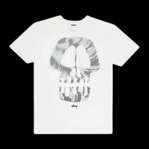 Stussy Brush Skull Tee 'White'