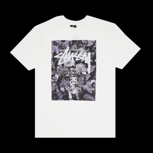 Stussy World Tour Leaves Tee 'White'