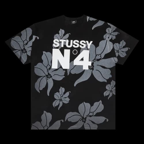 Stussy No. 4 Flowers Tee 'Black'