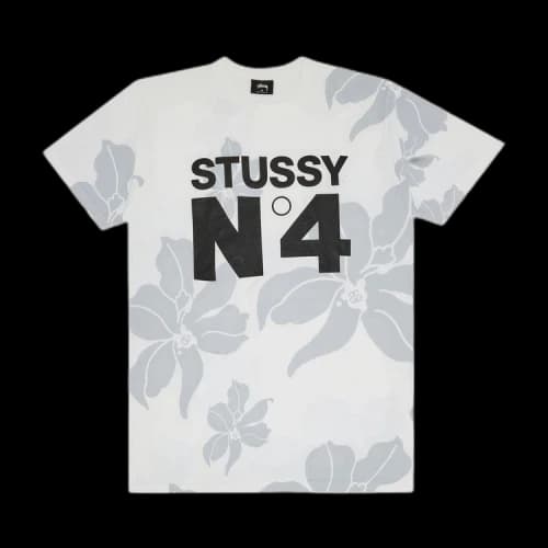 Stussy No. 4 Flowers Tee 'White'