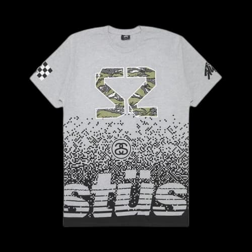 Stussy Camo 35 Tee 'Grey Heather'