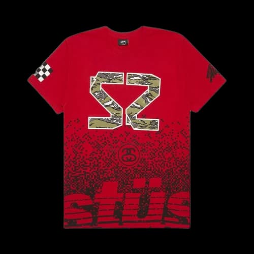 Stussy Camo 35 Tee 'Red'