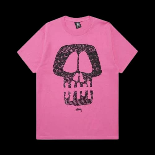 Stussy Static Skull Tee 'Pink'