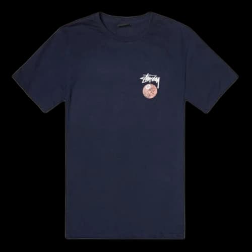 Stussy Classic Bronzing Printing Short Sleeve Unisex Navy Blue