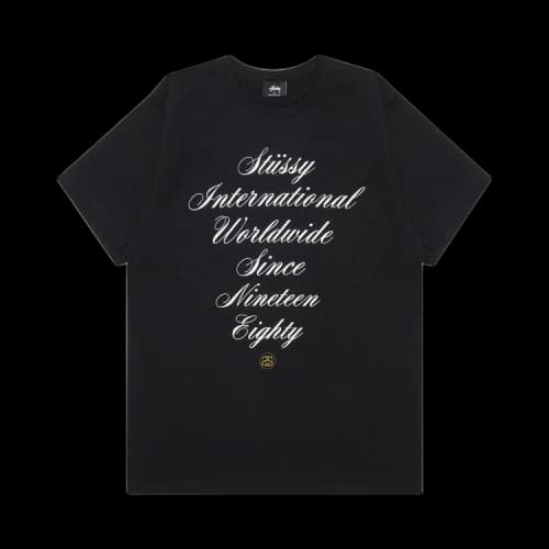 Stussy International Script Tee 'Black'