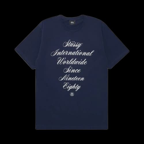 Stussy International Script Tee 'Navy'