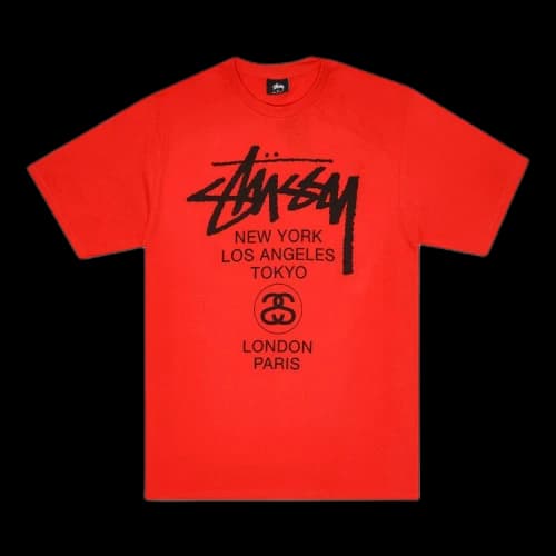 Stussy World Tour Tee 'Red'