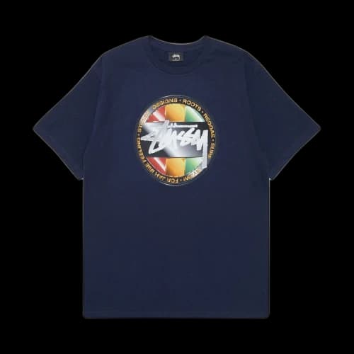 Stussy Chrome Dot Tee 'Navy'