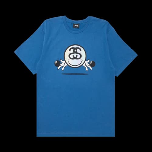 Stussy Smiley Link Tee 'Blue'