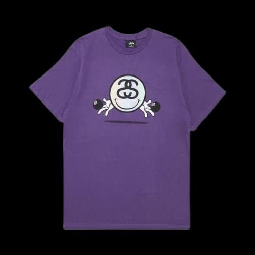 Stussy Smiley Link Tee 'Purple'