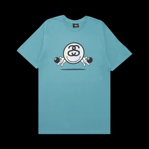 Stussy Smiley Link Tee 'Steel'