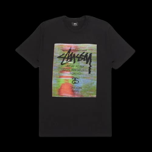 Stussy World Tour Glitch Tee 'Black'