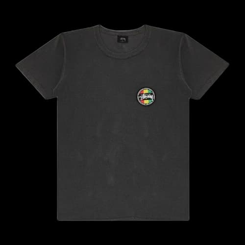 Stussy Reggae Dot Pigment Dyed Tee 'Black'