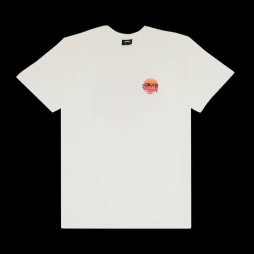 Stussy Sunset Dot Pigment Dyed Tee 'White'