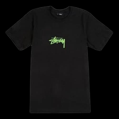 Stussy Stock Tee Logo Small Label Printing Short Sleeve Unisex Black