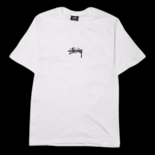 Stussy Stock Tee Small Label Printing Short Sleeve White