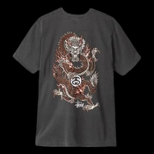 Stussy Dynasty Dragon Printing Short Sleeve Unisex