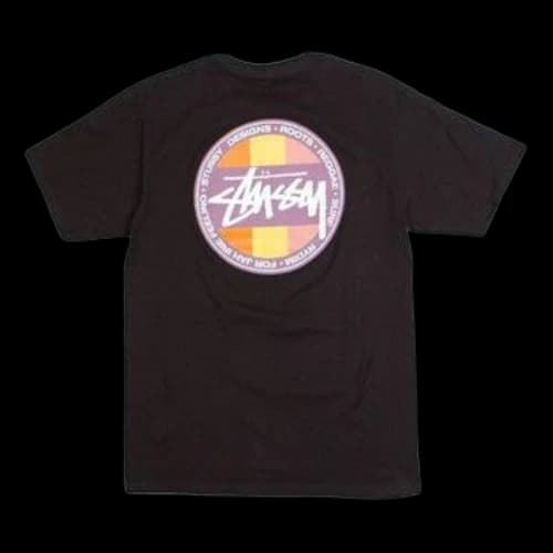 Stussy Dot Tee Printing Short Sleeve Unisex Black