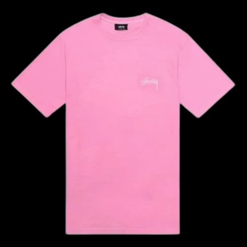 Stussy Hell Shire Pig Dyed Tee Classic Photo Washed Short Sleeve Pink