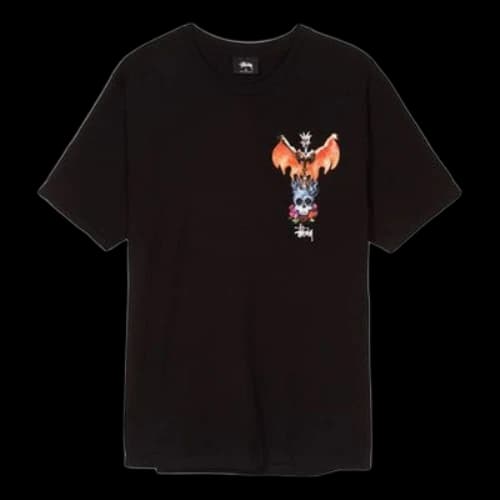 Stussy Phoenix Tee Printing Short Sleeve Unisex Black