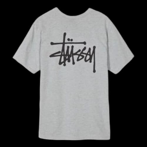 Stussy Basic Tee Classic Printing Short Sleeve Unisex Gray