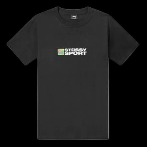 Stussy Sport Tee Alphabet Printing Short Sleeve Unisex Black