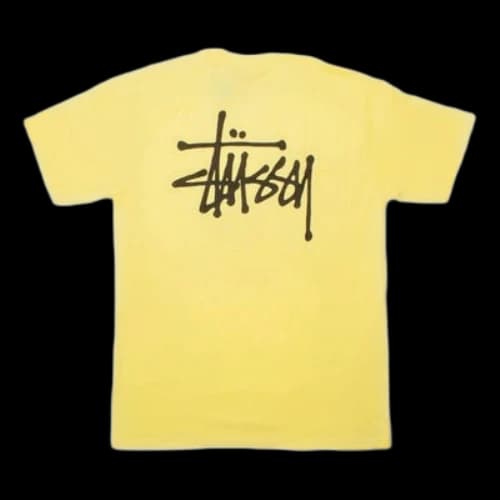 Stussy Basic Tee Alphabet Printing Logo Short Sleeve Yellow
