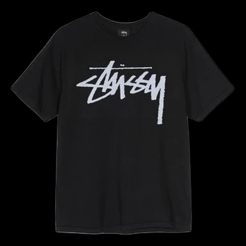 Stussy Stock Tee Logo Short Sleeve Unisex Black